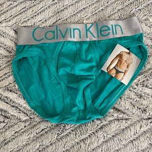 Teal Calvin Klein microfiber briefs